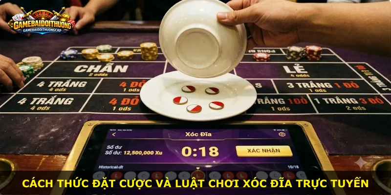 Cách thức đặt cược và luật chơi xóc đĩa trực tuyến