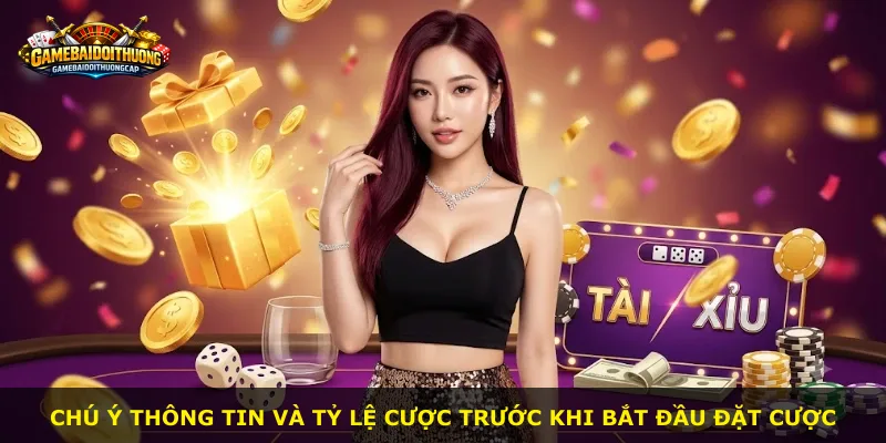 Chú ý thông tin và tỷ lệ cược trước khi bắt đầu đặt cược