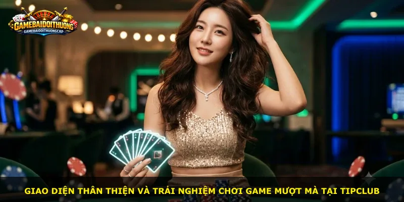 Giao diện thân thiện và trải nghiệm chơi game mượt mà tại Tipclub