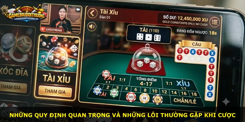 Những quy định quan trọng và những lỗi thường gặp khi cược