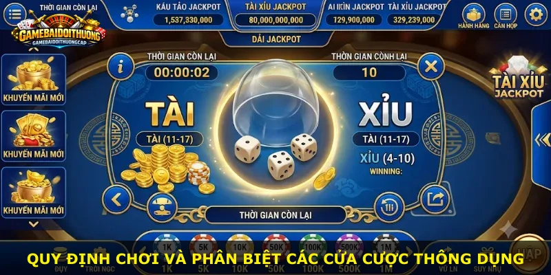 Quy định chơi và phân biệt các cửa cược thông dụng