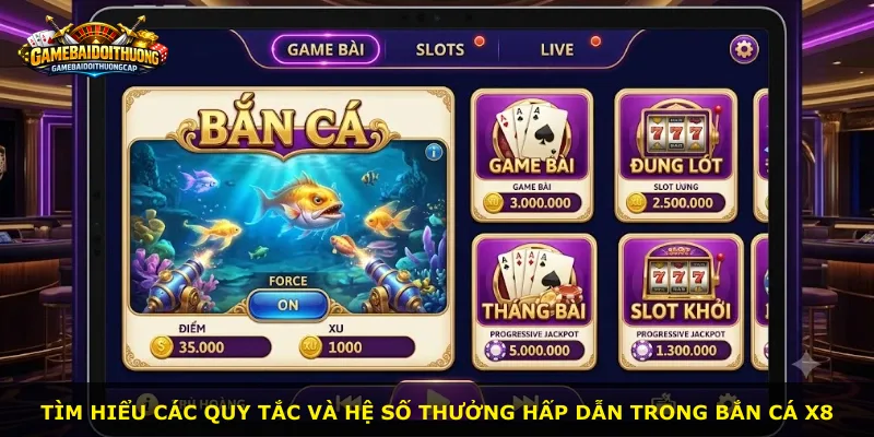 Tìm hiểu các quy tắc và hệ số thưởng hấp dẫn trong Bắn Cá X8